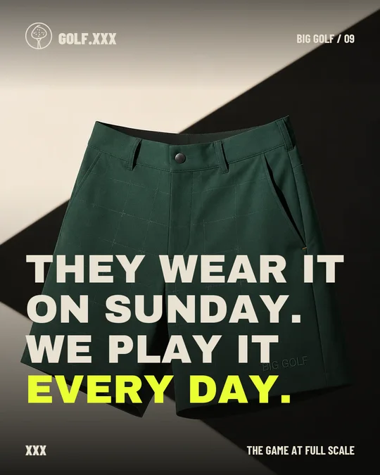 BIG GOLF meme 09: They wear it on Sunday. We play it every day.